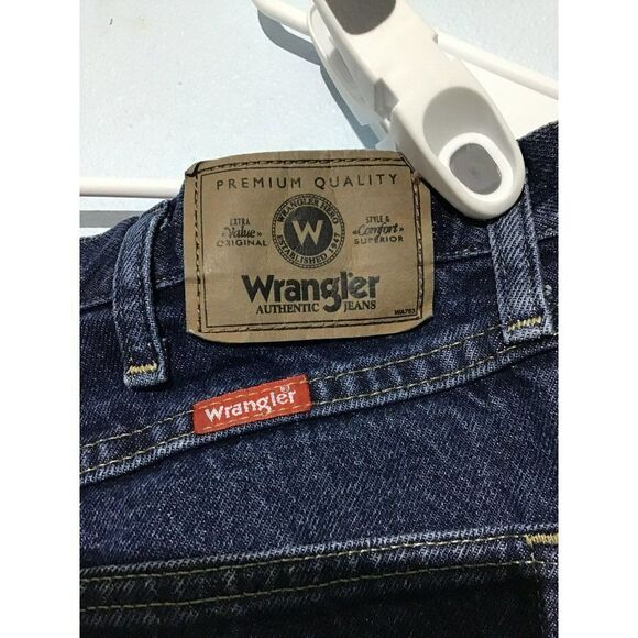 Wrangler Men's High Rise Dark Wash Jeans 34x29 - Picture 8 of 10